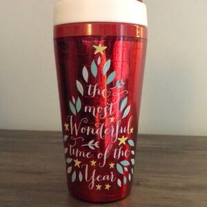 16 ounce plastic insulated cool gear Christmas Tumbler